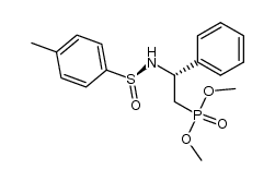 dimethyl ((R)-2-((S)-4-methylphenylsulfinamido)-2-phenylethyl)phosphonate Structure