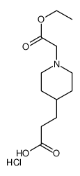 3-[1-(2-ethoxy-2-oxoethyl)piperidin-4-yl]propanoic acid,hydrochloride Structure