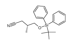 (2R)-1-(tert-butyldiphenylsilyloxy)-3-cyano-2-methylpropane结构式