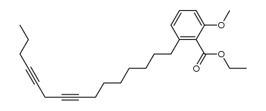 ethyl 2-methoxy-6-(pentadeca-8,11-diynyl)benzoate结构式