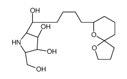 (2R,3R,4R,5R)-2-[5-(1,6-dioxaspiro[4.5]decan-7-yl)-1-hydroxypentyl]-5-(hydroxymethyl)pyrrolidine-3,4-diol结构式