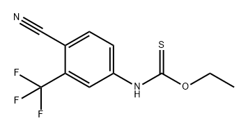 Carbamothioic acid, N-[4-cyano-3-(trifluoromethyl)phenyl]-, O-ethyl ester Structure