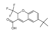 6-(1,1-dimethylethyl)-2-(trifluoromethyl)-2H-1-benzopyran-3-carboxylic acid Structure