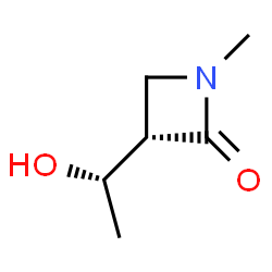 2-Azetidinone,3-[(1R)-1-hydroxyethyl]-1-methyl-,(3R)-rel-(9CI) Structure