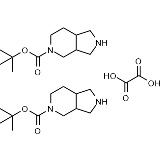 tert-Butyl octahydro-1H-pyrrolo[3,4-c]pyridine-5-carboxylate hemioxalate Structure