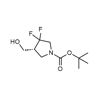 (R)-3,3-二氟-4-(羟甲基)吡咯烷-1-羧酸叔丁酯结构式