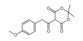 5-[2-(4-methoxyphenyl)acetyl]-2,2-dimethyl-1,3-dioxane-4,6-dione结构式