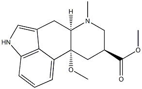 10β-Methoxy-6-methylergoline-8α-carboxylic acid methyl ester结构式