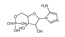 [5-(5-aminoimidazol-1-yl)-3,4-dihydroxy-oxolan-2-yl]methoxyphosphonic acid structure
