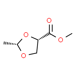 1,3-Dioxolane-4-carboxylicacid,2-methyl-,methylester,cis-()-(8CI) structure