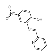 Phenol,4-nitro-2-[(2-pyridinylmethylene)amino]-结构式