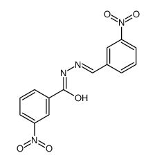 3-nitro-N-[(E)-(3-nitrophenyl)methylideneamino]benzamide结构式