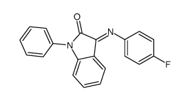 3-(4-fluorophenyl)imino-1-phenylindol-2-one Structure