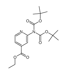 2-[N,N-bis(tert-butoxycarbonyl)amino]isonicotinic acid ethyl ester结构式