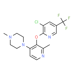 1-(3-([3-CHLORO-5-(TRIFLUOROMETHYL)-2-PYRIDINYL]OXY)-2-METHYL-4-PYRIDINYL)-4-METHYLPIPERAZINE结构式
