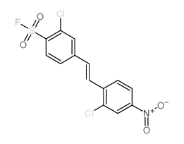Benzenesulfonylfluoride, 2-chloro-4-[2-(2-chloro-4-nitrophenyl)ethenyl]-结构式
