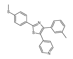 4-(3-methylphenyl)-2-(4-methylsulfanylphenyl)-5-pyridin-4-yl-1,3-thiazole Structure