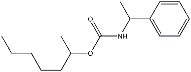 (α-Methylbenzyl)carbamic acid 1-methylhexyl ester structure
