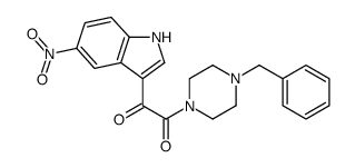 1-(4-Benzylpiperazin-1-yl)-2-(5-nitro-1H-indol-3-yl)ethane-1,2-dione structure