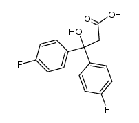 3,3-bis-(4-fluoro-phenyl)-3-hydroxy-propionic acid Structure