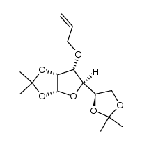 1,2:5,6-di-O-isopropylidene-3-O-allyl-α-D-allofuranose结构式