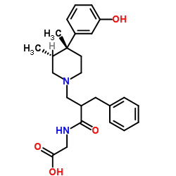 Glycine, N-[2-[[(3R,4R)-4-(3-hydroxyphenyl)-3,4-dimethyl-1-piperidinyl]Methyl]-1-oxo-3-phenylpropyl]-, rel- (9CI) structure
