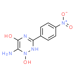 1,2,4-Triazin-5-ol,6-amino-1,2-dihydro-1-hydroxy-3-(4-nitrophenyl)-(9CI) Structure