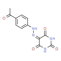 5-[(4-Acetylphenyl)hydrazono]-2,4,6(1H,3H,5H)-pyrimidinetrione结构式