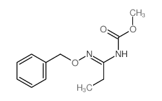 Carbamic acid,[1-[(phenylmethoxy)imino]propyl]-, methyl ester (9CI) Structure