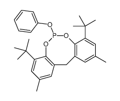 1,9-ditert-butyl-3,7-dimethyl-11-phenoxy-5H-benzo[d][1,3,2]benzodioxaphosphocine Structure