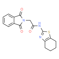 2-(1,3-dioxoisoindolin-2-yl)-N-(4,5,6,7-tetrahydrobenzo[d]thiazol-2-yl)acetamide结构式