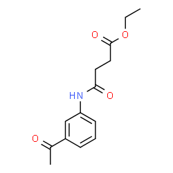 Ethyl 4-[(3-acetylphenyl)amino]-4-oxobutanoate structure