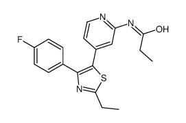 N-[4-[2-ethyl-4-(4-fluorophenyl)-1,3-thiazol-5-yl]pyridin-2-yl]propanamide Structure