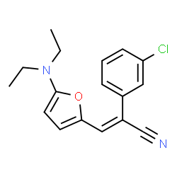 Benzeneacetonitrile,3-chloro--alpha--[[5-(diethylamino)-2-furanyl]methylene]-结构式