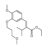 (E)-2-(4-甲氧基-3-(3-甲氧基丙氧基)亚苄基)-3-甲基丁酸乙酯结构式