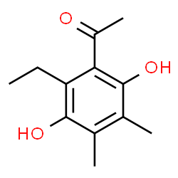 Ethanone,1-(2-ethyl-3,6-dihydroxy-4,5-dimethylphenyl)-(9CI)结构式