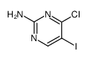 4-chloro-5-iodo-pyrimidin-2-ylamine structure