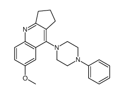 7-methoxy-9-(4-phenylpiperazin-1-yl)-2,3-dihydro-1H-cyclopenta[b]quinoline结构式