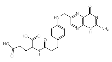 L-Glutamic acid,N-[3-[4-[[(2-amino-1,4- dihydro-4-oxo-6-pteridinyl)methyl]amino]- phenyl]-1-oxopropyl]- picture