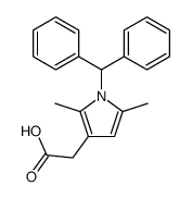 2-(1-benzhydryl-2,5-dimethylpyrrol-3-yl)acetic acid Structure