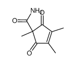 1,3,4-trimethyl-2,5-dioxo-cyclopent-3-enecarboxylic acid amide Structure