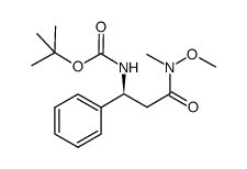 tert-butyl {(1S)-3-[methoxy(methyl)amino]-3-oxo-1-phenylpropyl}carbamate Structure