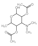 (5-acetyloxy-4-dimethylamino-6-hydroxy-2-methyl-oxan-3-yl) acetate结构式