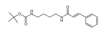 tert-butyl N-[4-(3-phenyl-prop-2-enoylamino)-butyl]carbamate结构式