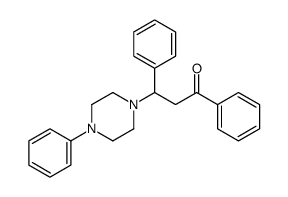 1,3-diphenyl-3-(4-phenylpiperazin-1-yl)propan-1-one结构式