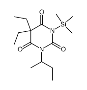 5,5-Diethyl-1-(1-methylpropyl)-3-(trimethylsilyl)-2,4,6(1H,3H,5H)-pyrimidinetrione structure