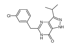 5-(3-chlorobenzyl)-3-isopropyl-1,6-dihydro-pyrazolo[4,3-d]pyrimidin-7-one结构式