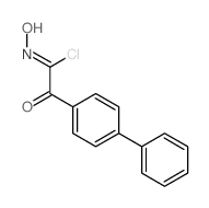 (2E)-2-chloro-2-hydroxyimino-1-(4-phenylphenyl)ethanone结构式