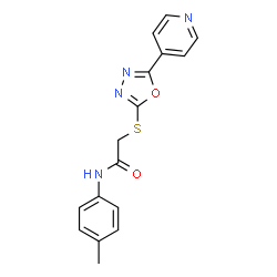 2-((5-(pyridin-4-yl)-1,3,4-oxadiazol-2-yl)thio)-N-(p-tolyl)acetamide picture