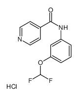 [3-(difluoromethoxy)phenyl]-(pyridine-4-carbonyl)azanium,chloride Structure